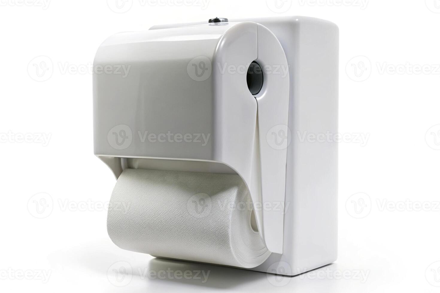 Paper towel holder isolated on white background with clipping path photo