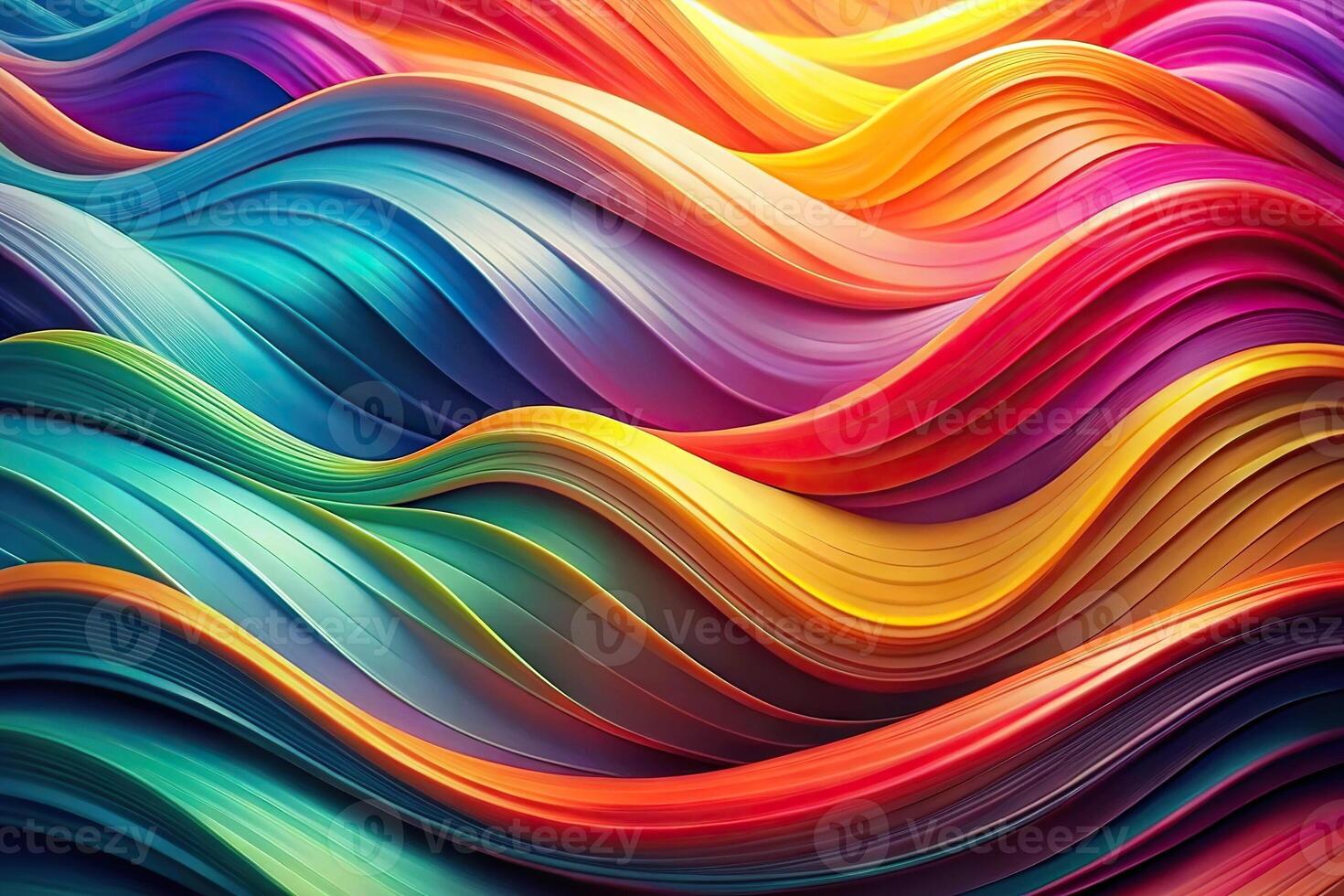Panoramic abstract fluid waves background photo