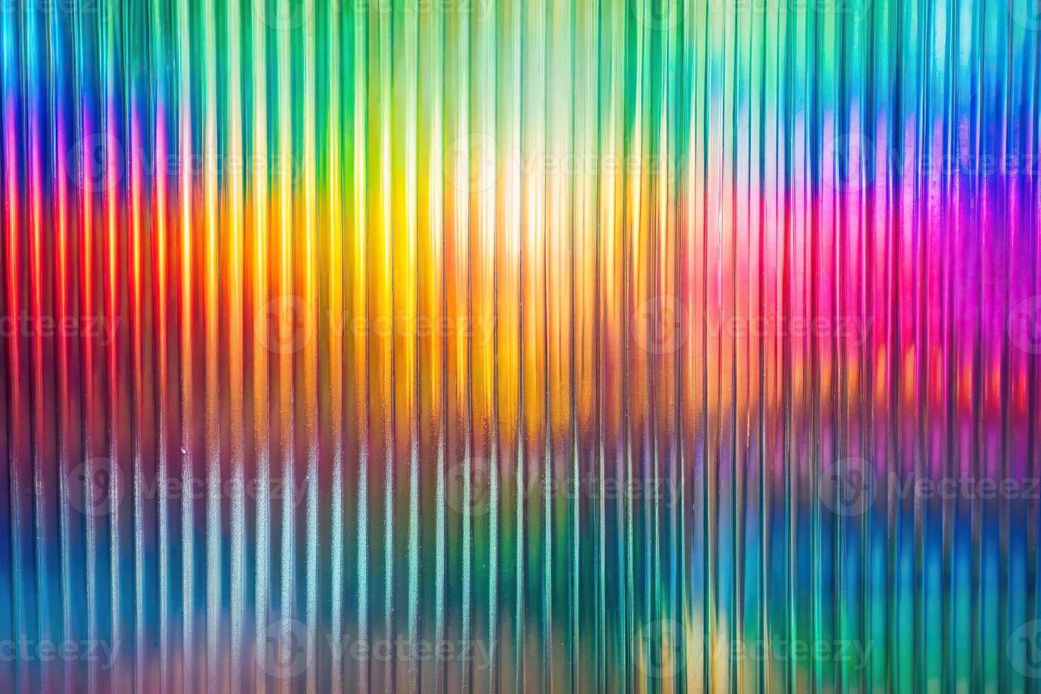 Panoramic holographic gradient background with ribbed effect photo