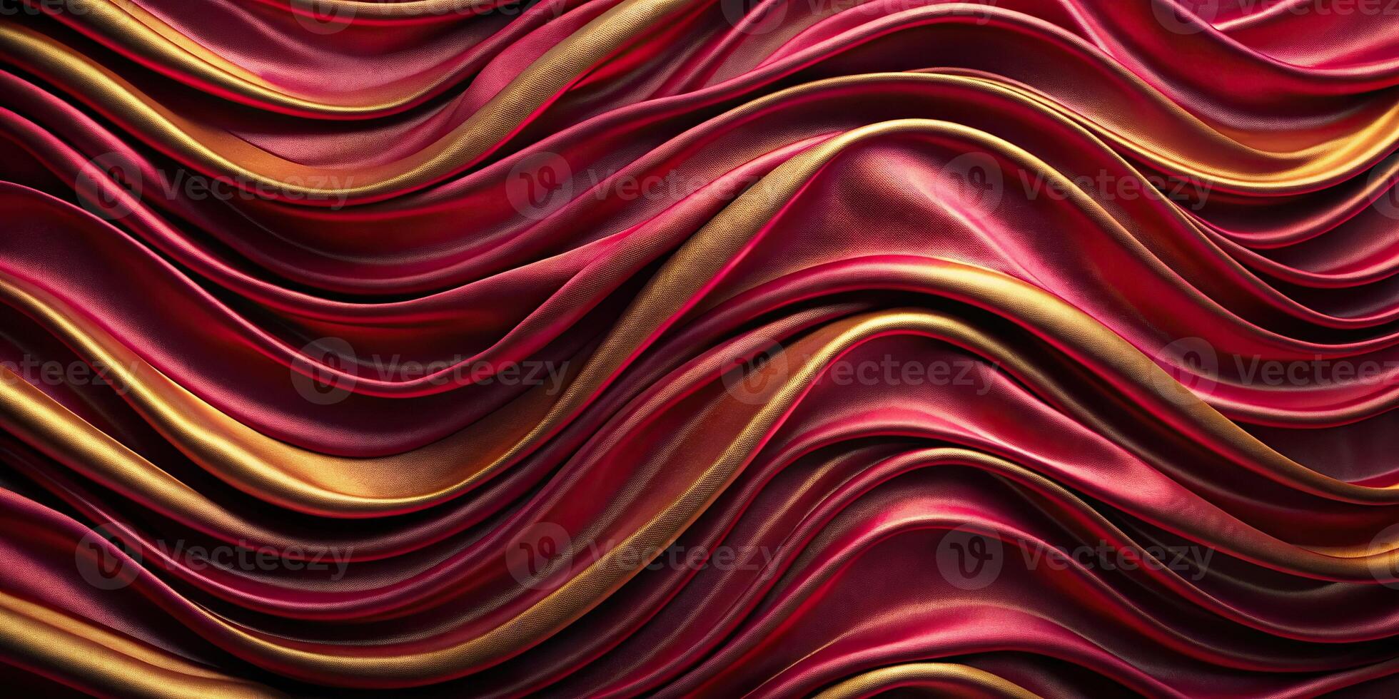 Panoramic velvet luxury background with wavy pattern photo