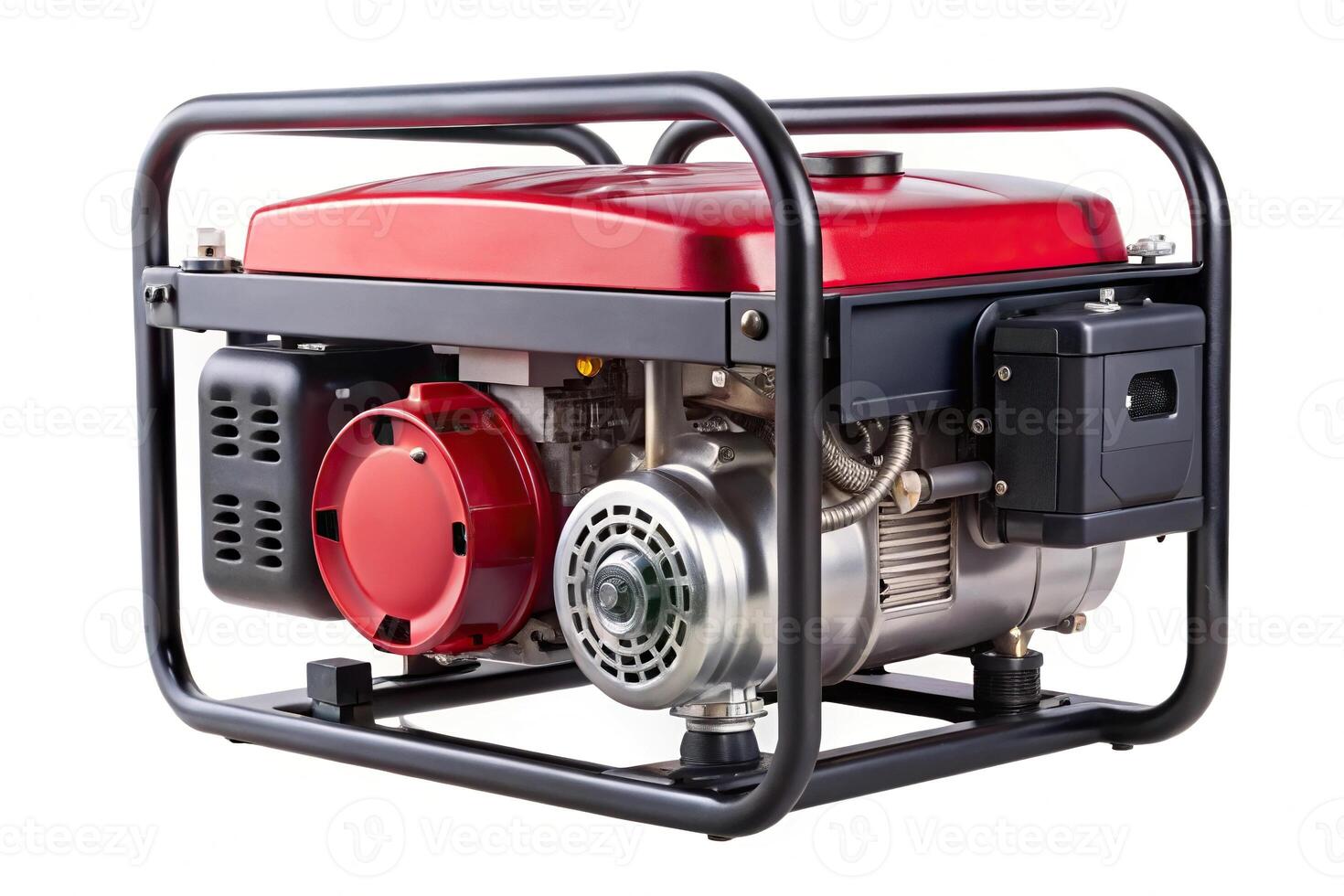 Portable gasoline generator isolated on white background photo