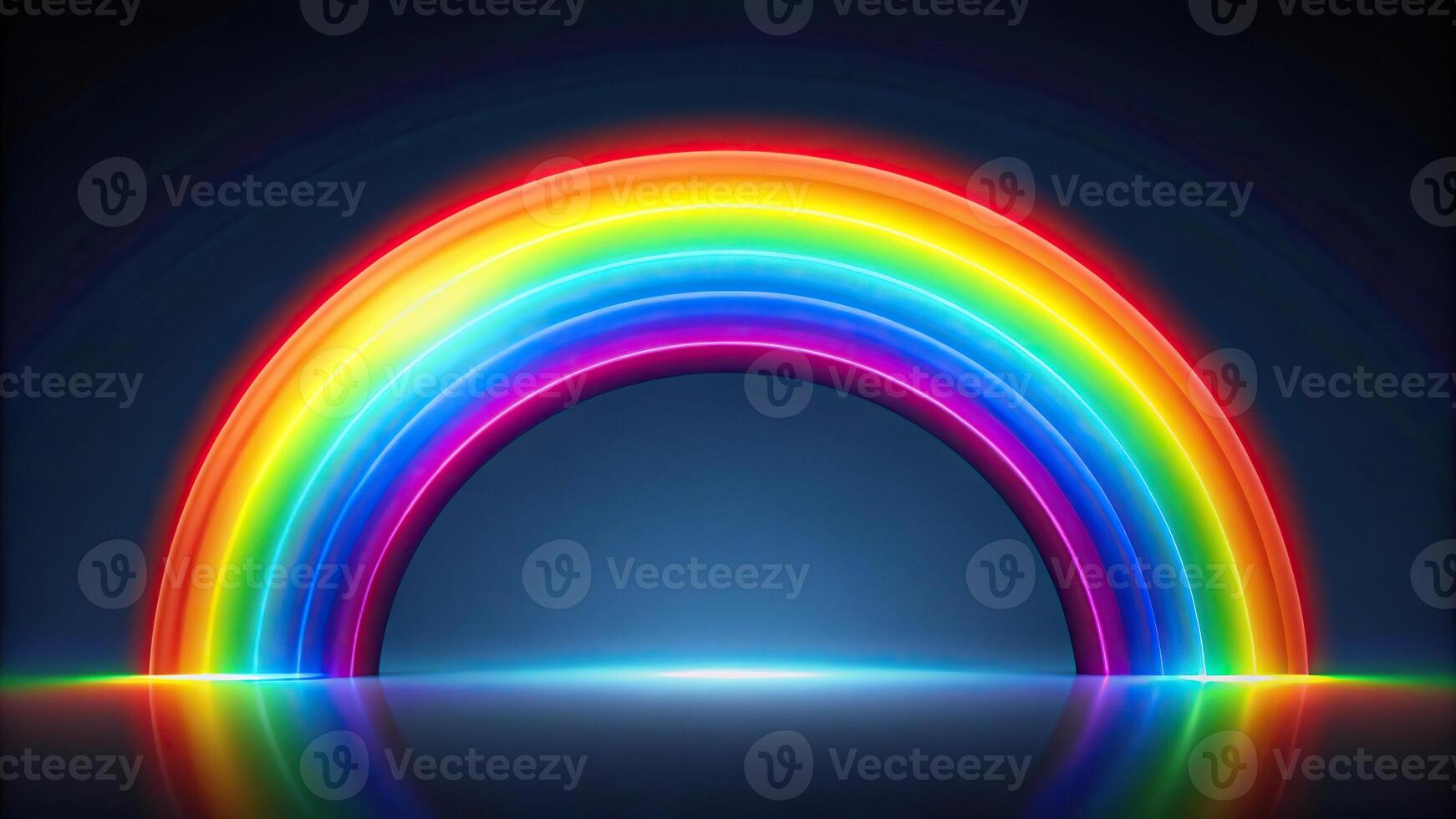 retro gradient light spectrum on dark background photo