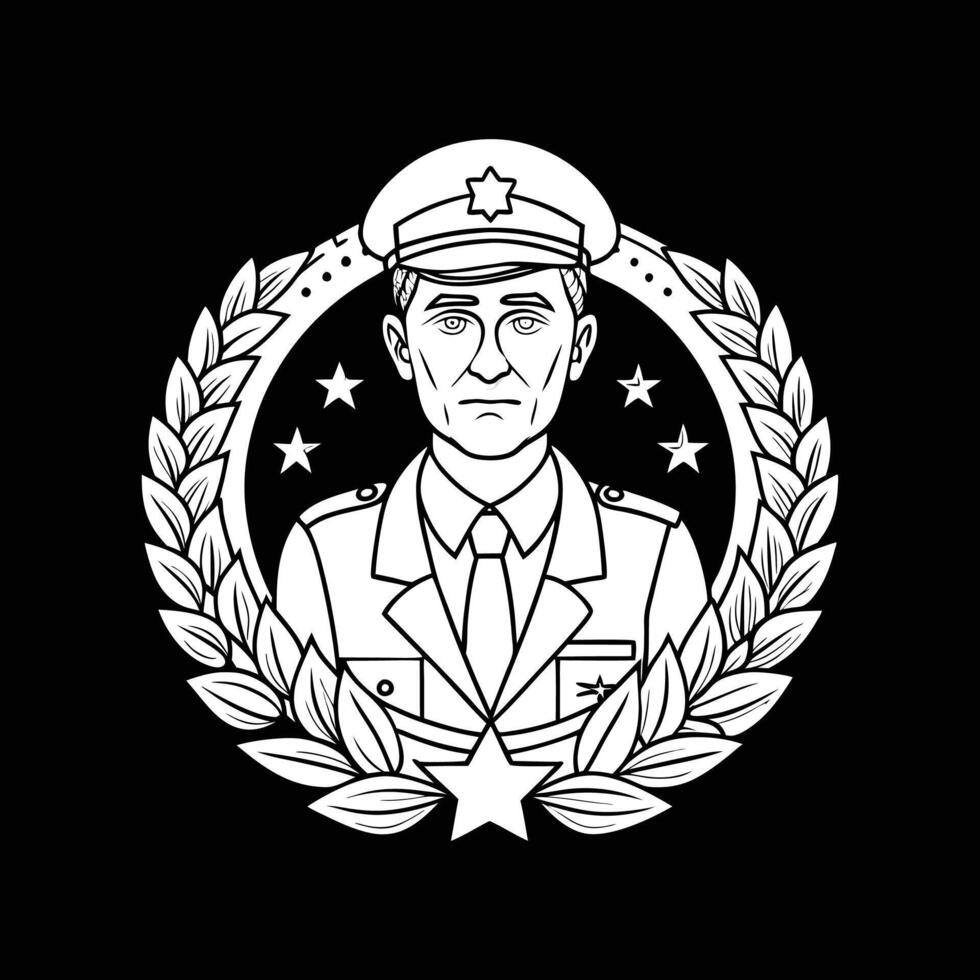 The logo for the military vector