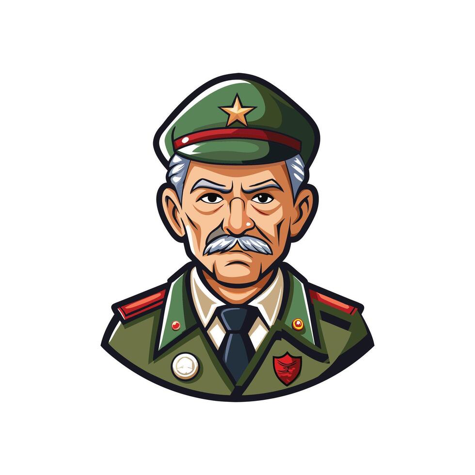 Heroic Veteran Badge Illustration Design vector