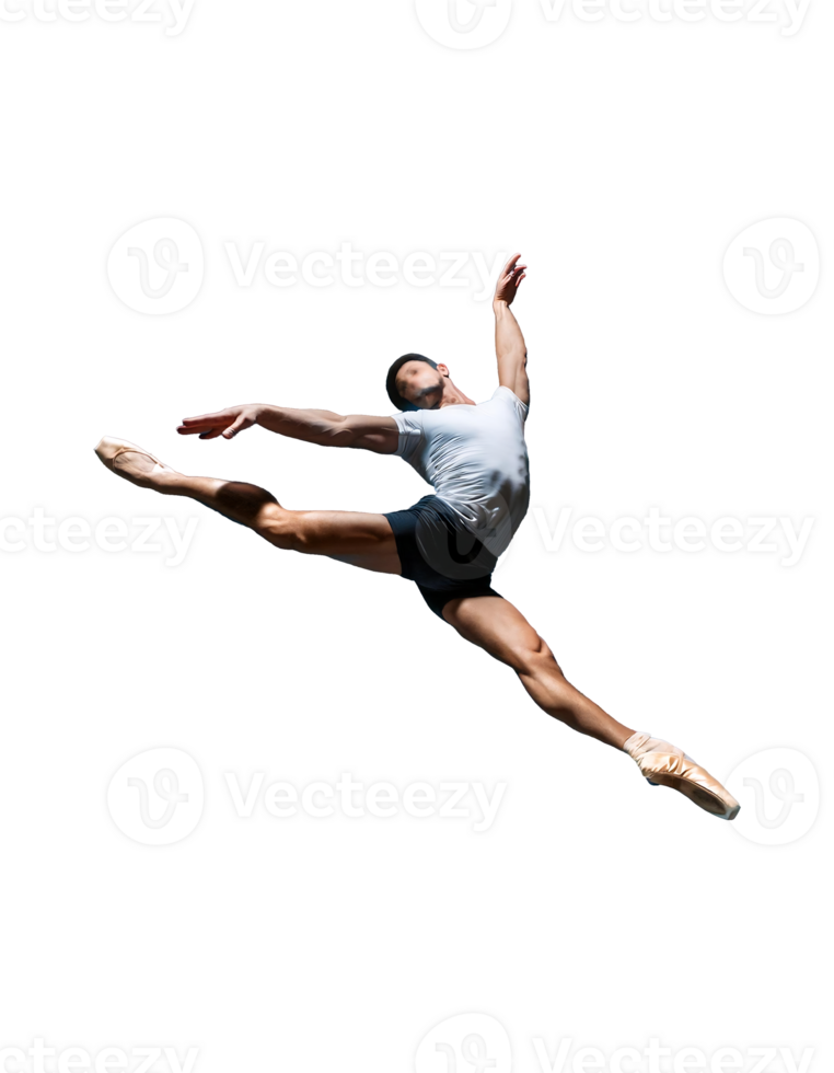 A male ballet dancer in mid air png