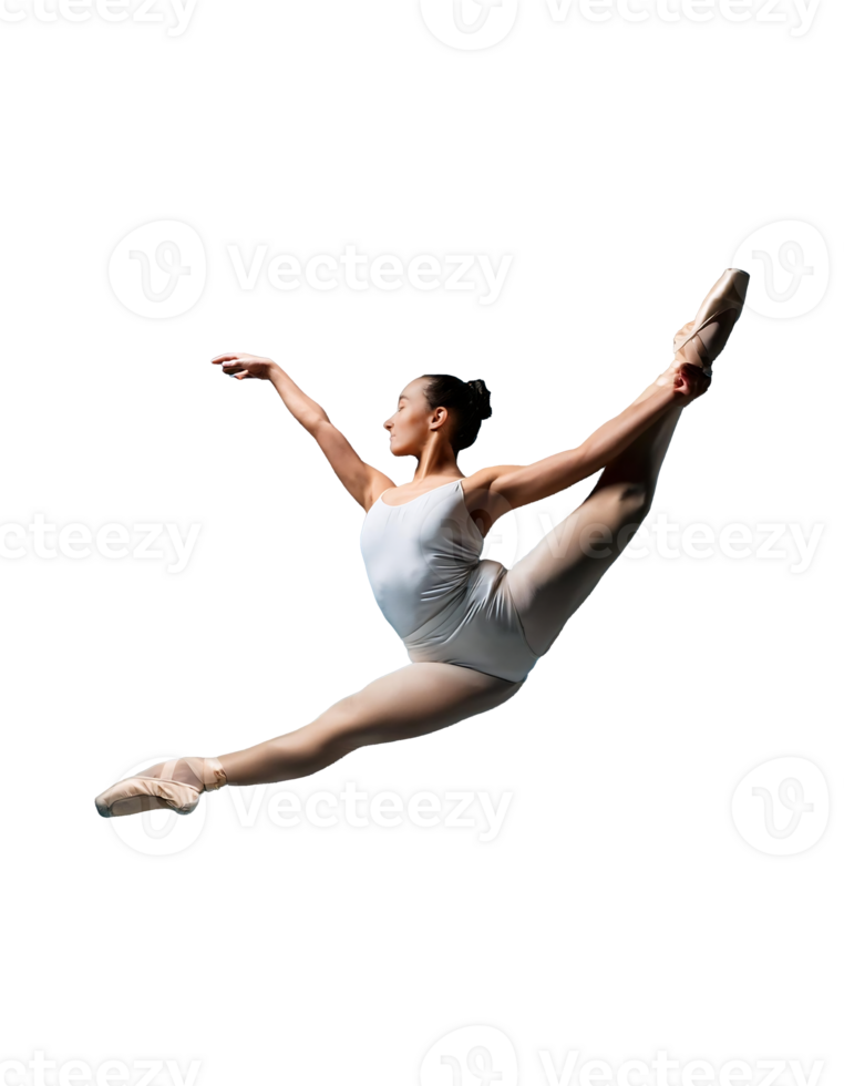 A female ballet dancer in the air png