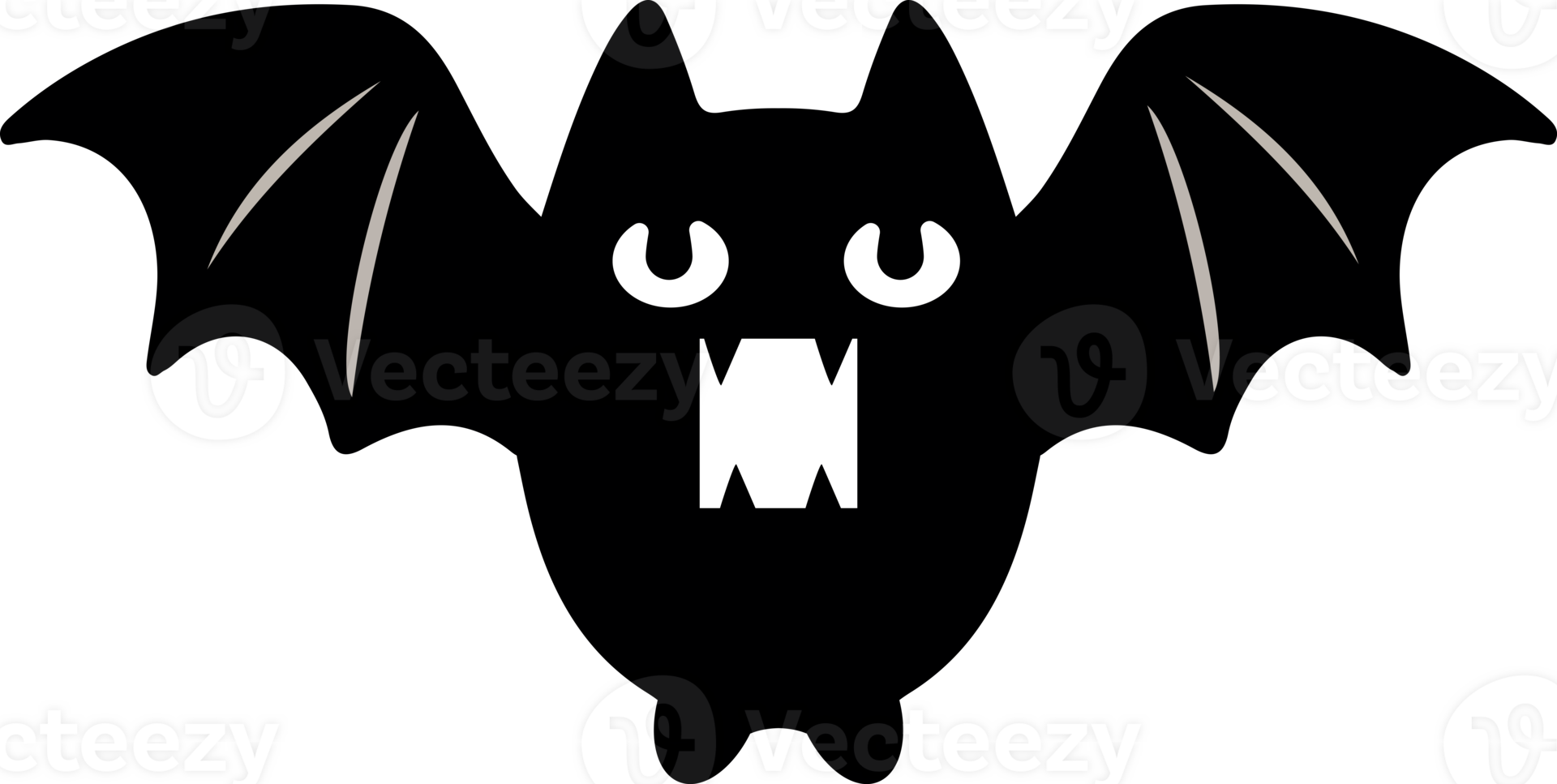 Halloween black bat flying flat png