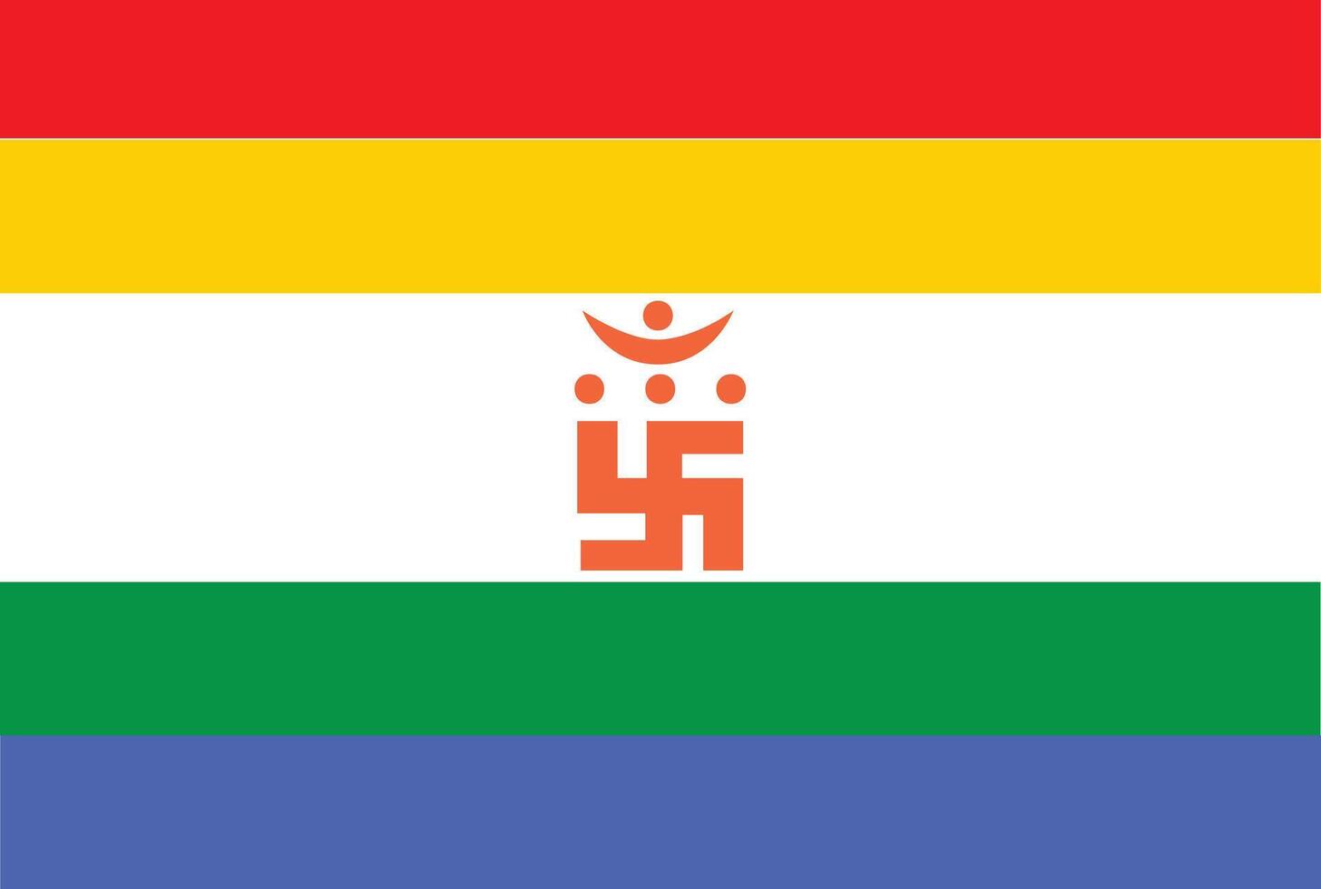Jainism flag . Jainism flag icon vector