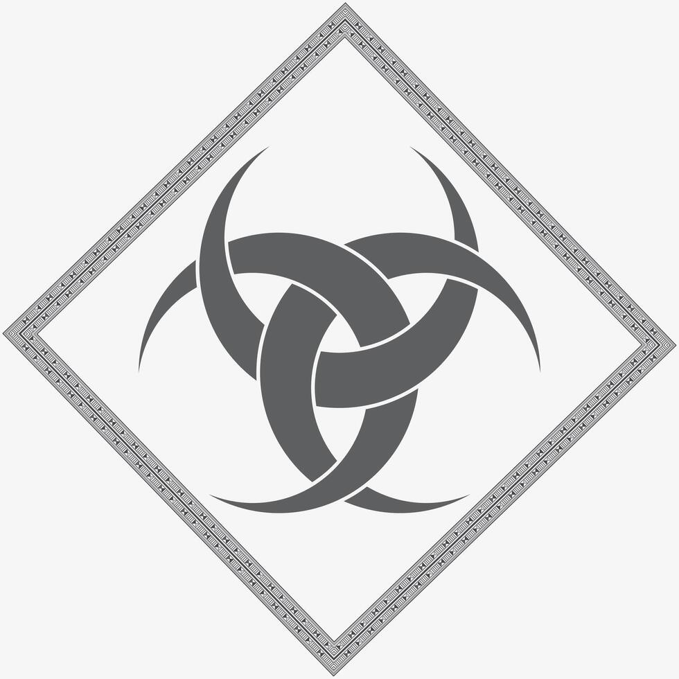 Odin- The graphic is a symbol of the horns of Odin, a satanist symbol vector