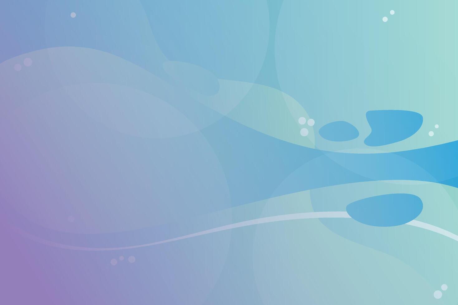 A blue and purple fluid abstract background with bubbles vector