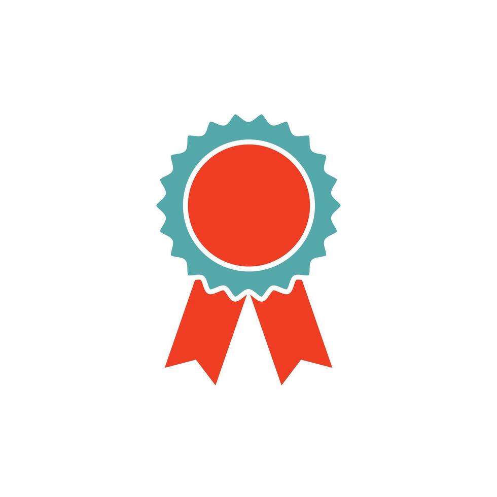 Certification seal award icon, ribbon web stamp symbol, label vector