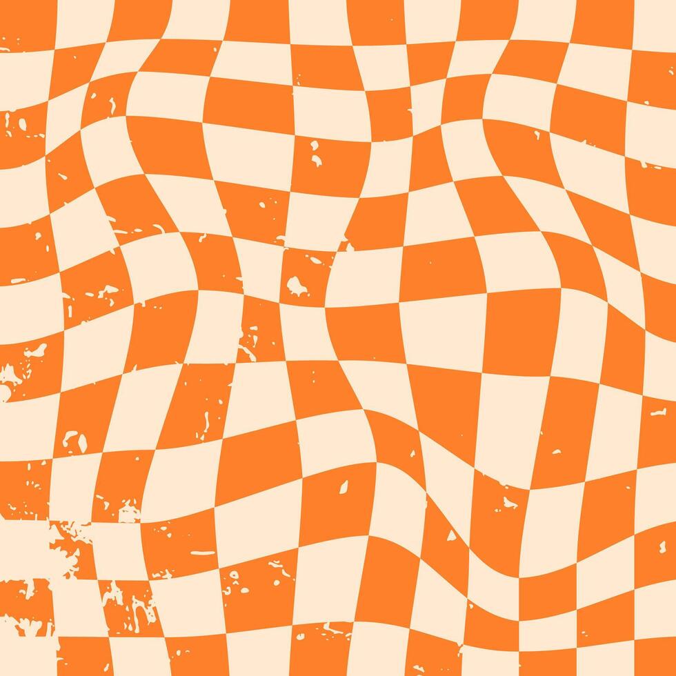 groovy 70s hippie backgrounds. checkerboard. twisted and distorted texture in trendy retro psychedelic style. y2k aesthetics, vector