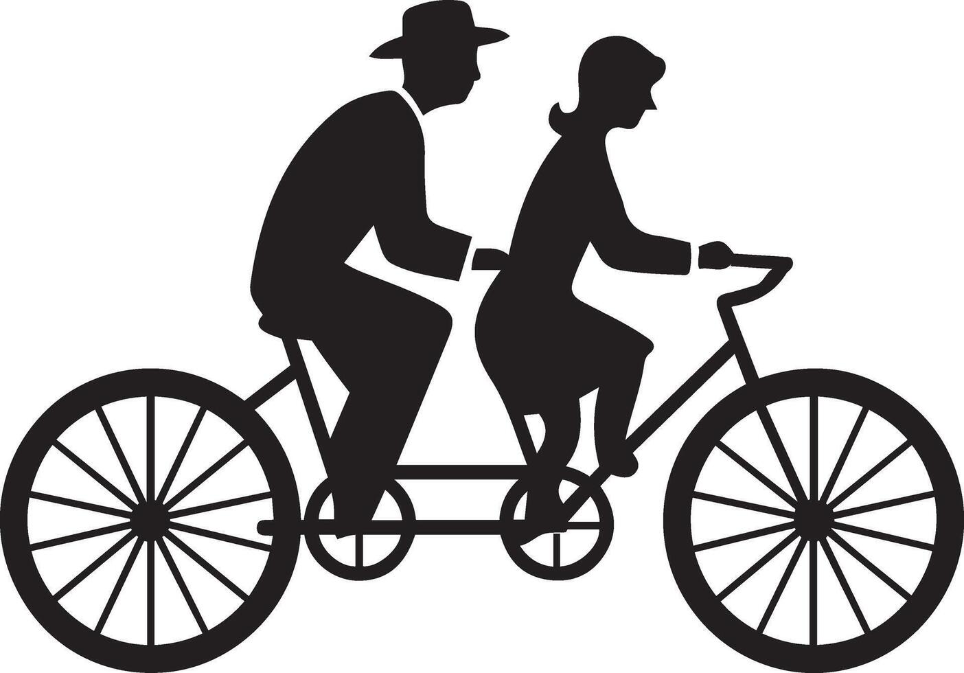 a silhouette of a black bicycle with a white background illustration vector