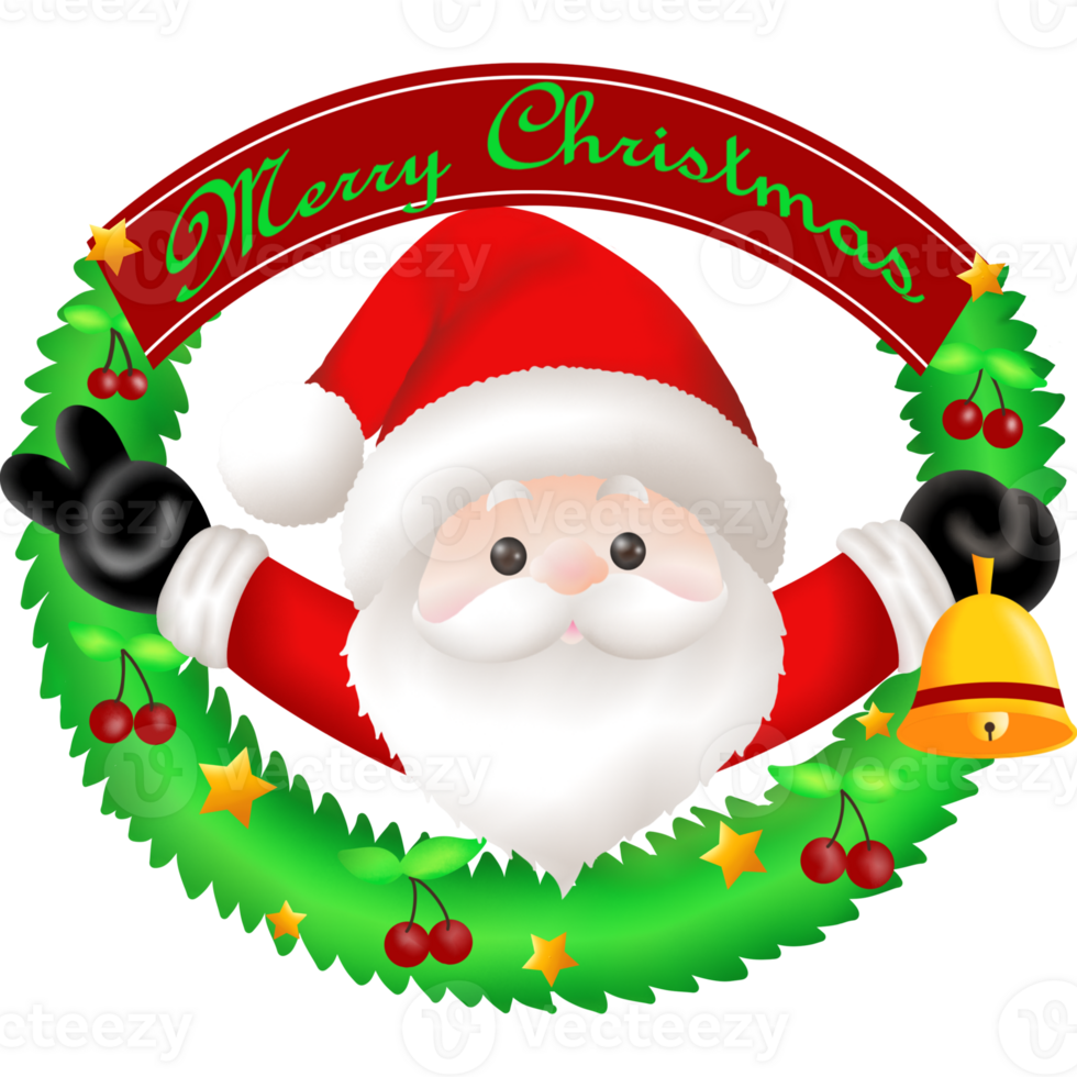 christmas card with santa claus png