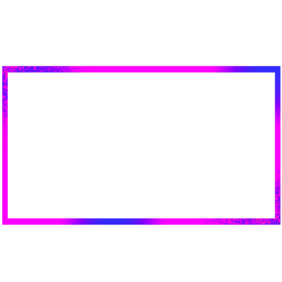 Purple and blue rectangle frame on a transparent background png