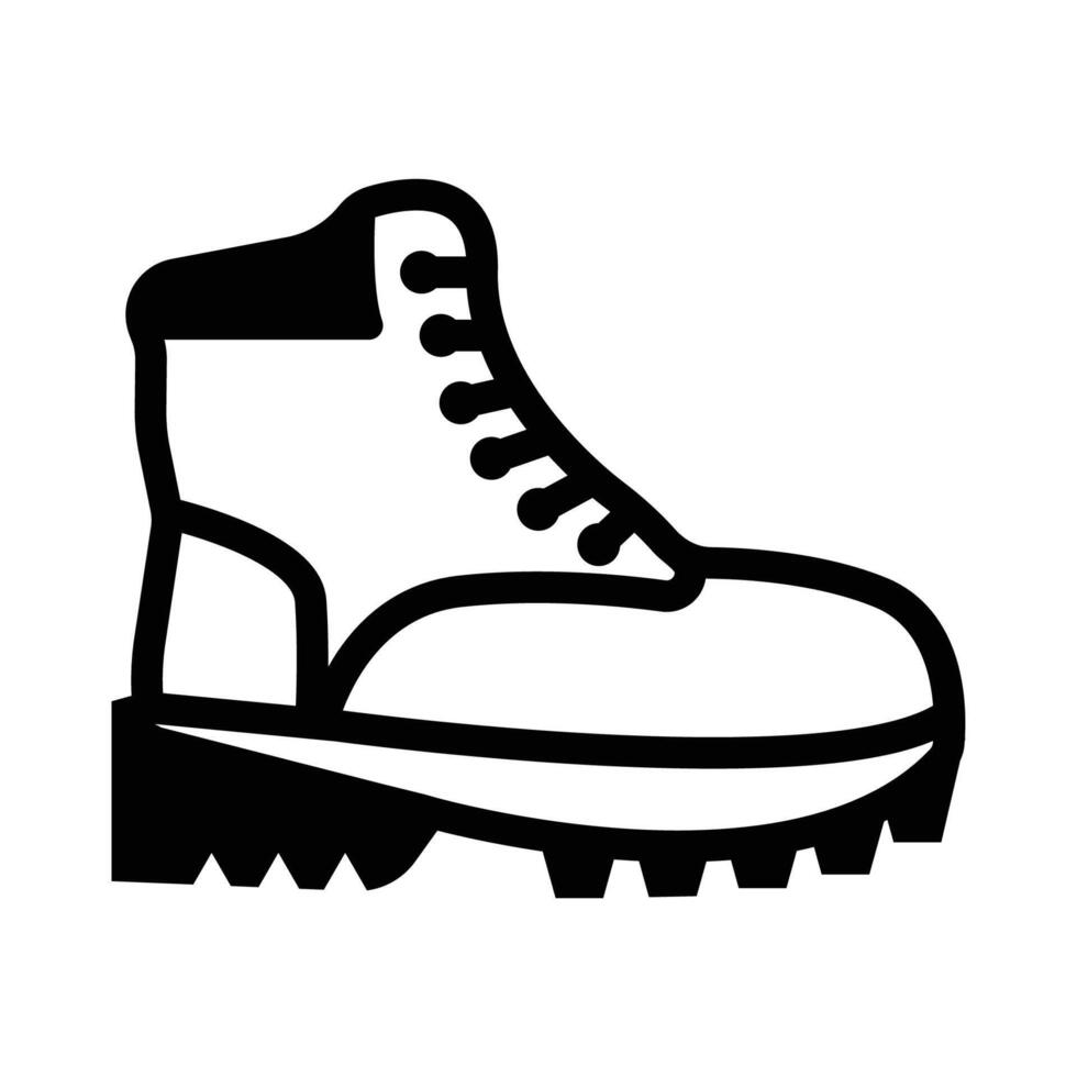 Rugged Hiking Boot Icon for Adventure Themes vector