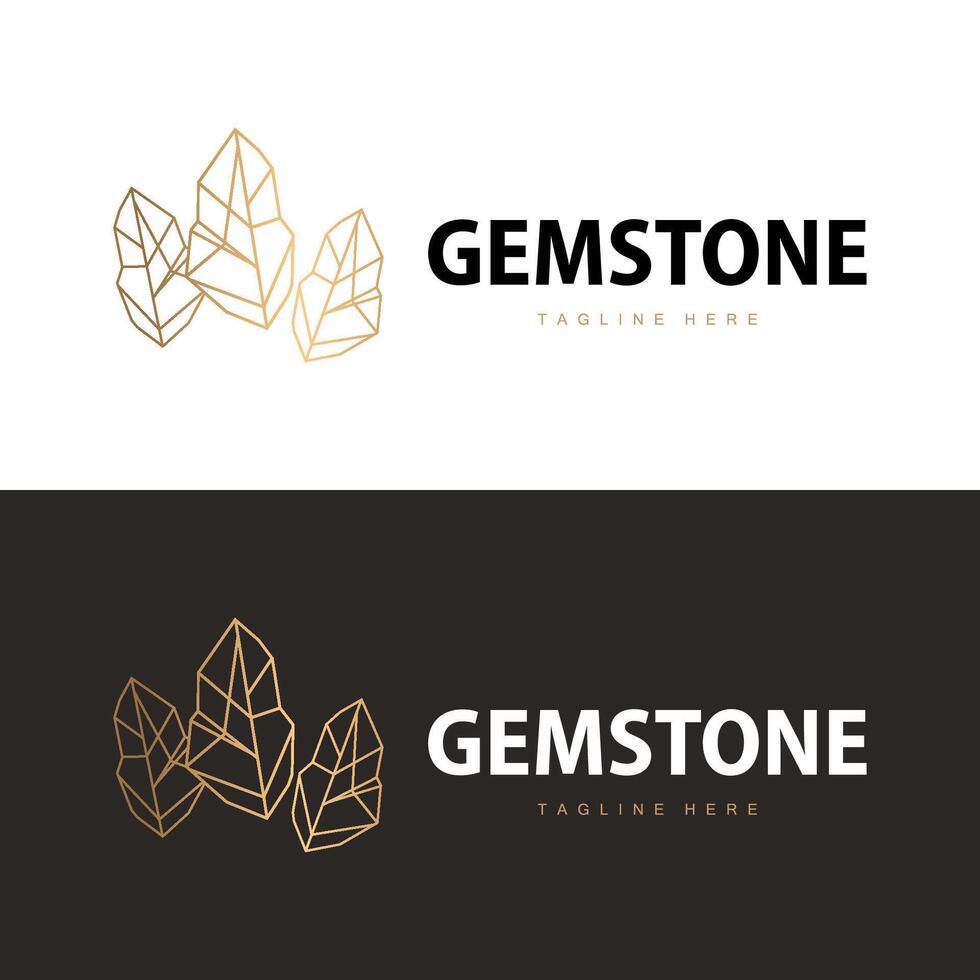 Gemstone Logo Stone Jewelry Template Premium vector
