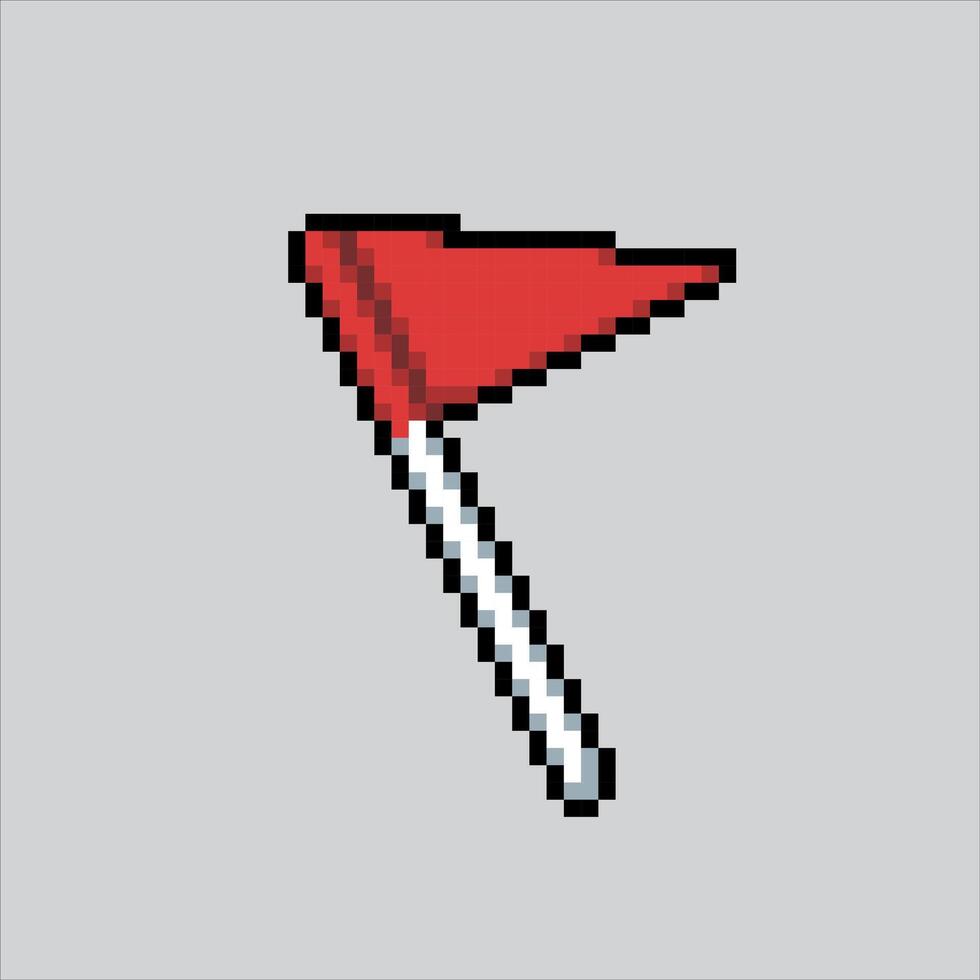 Pixel art illustration Corner Flag. Pixelated Football Soccer Flag. Soccer Football Corner Flag pixelated for the pixel art game and icon for website and game. old school retro. vector