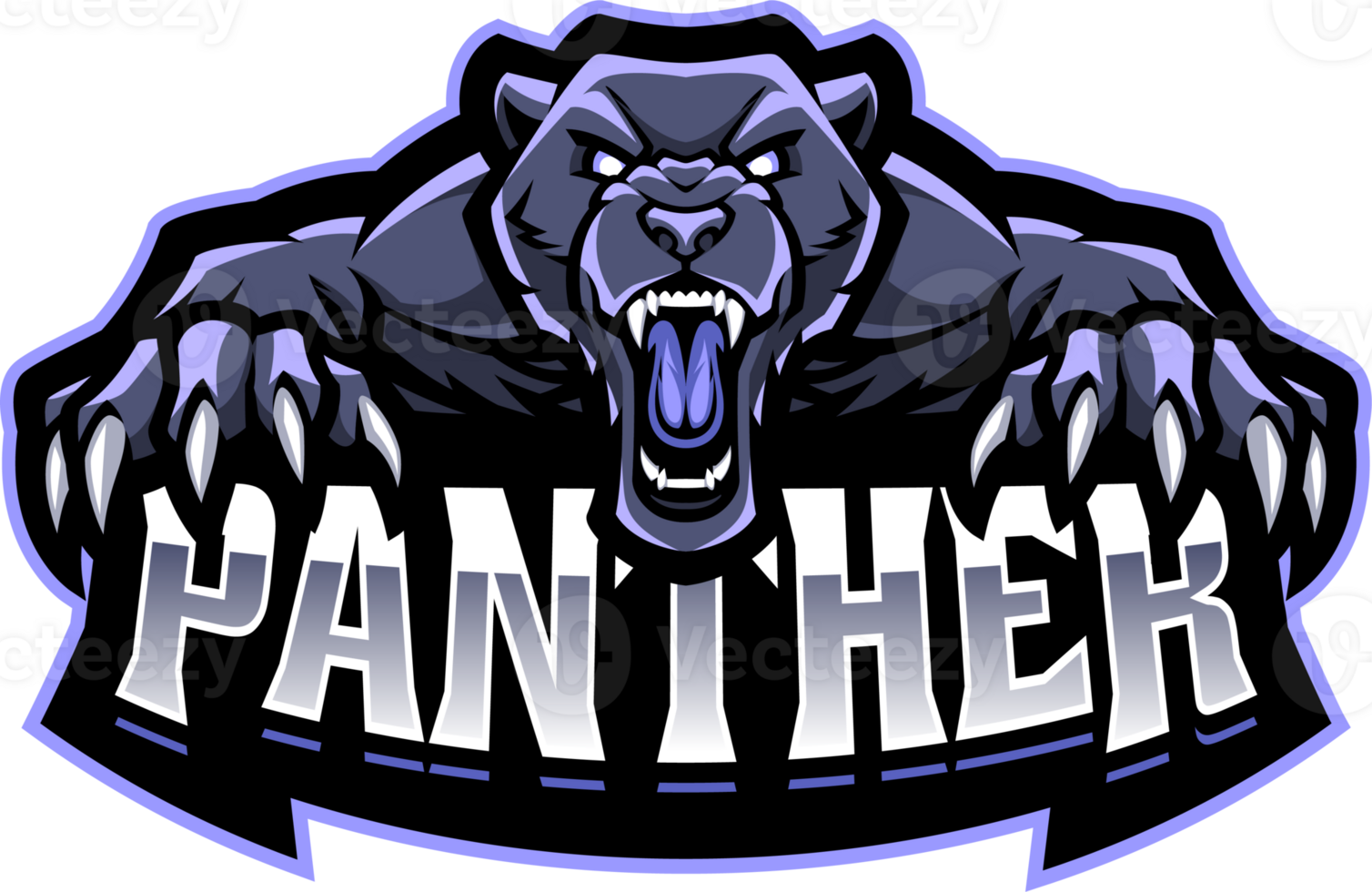 Black panther mascot logo png