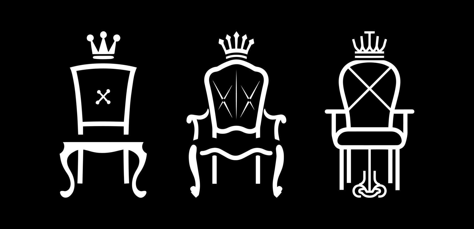 simple logo concept a throne vector