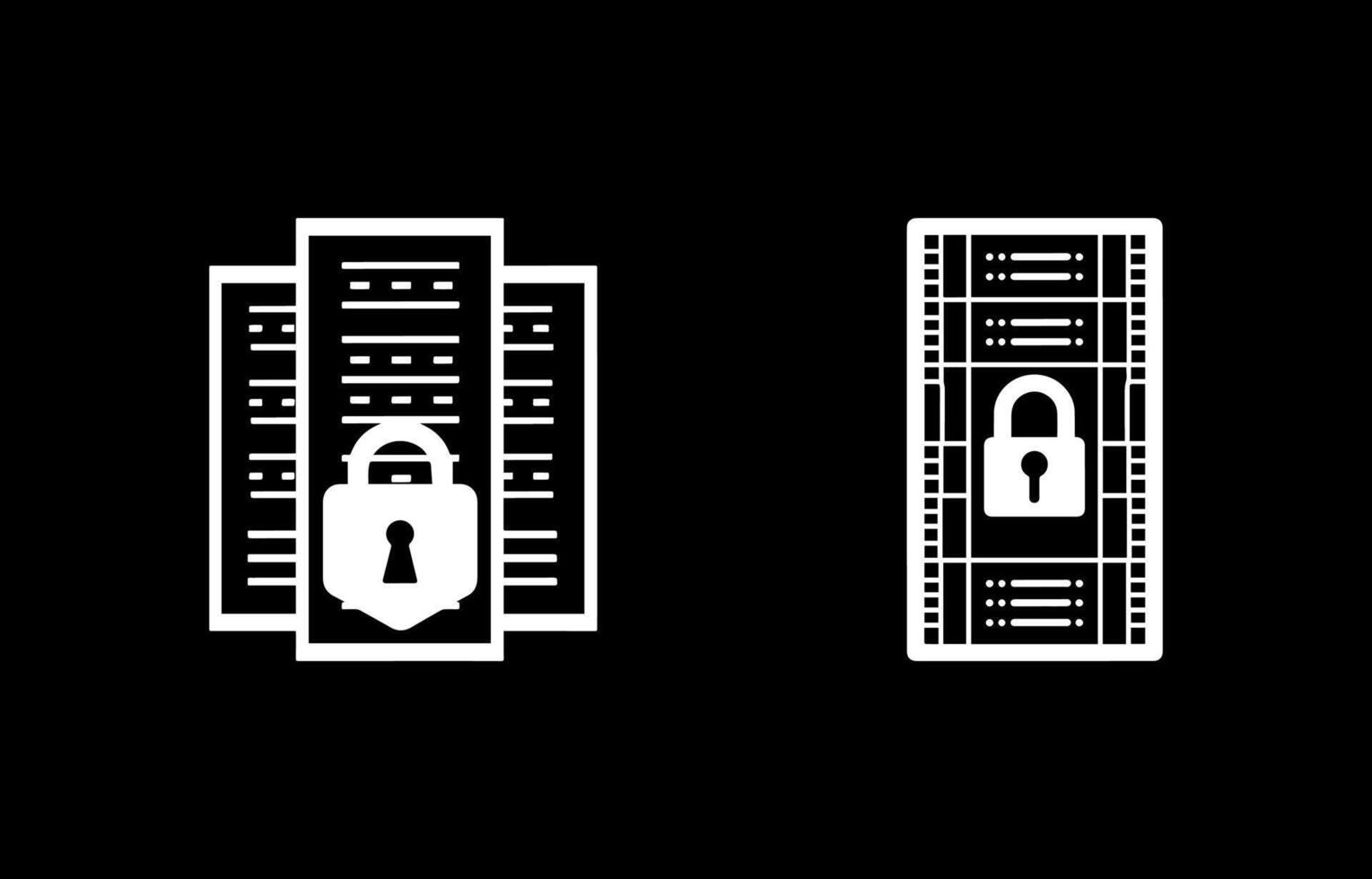 Server Tower with Lock vector