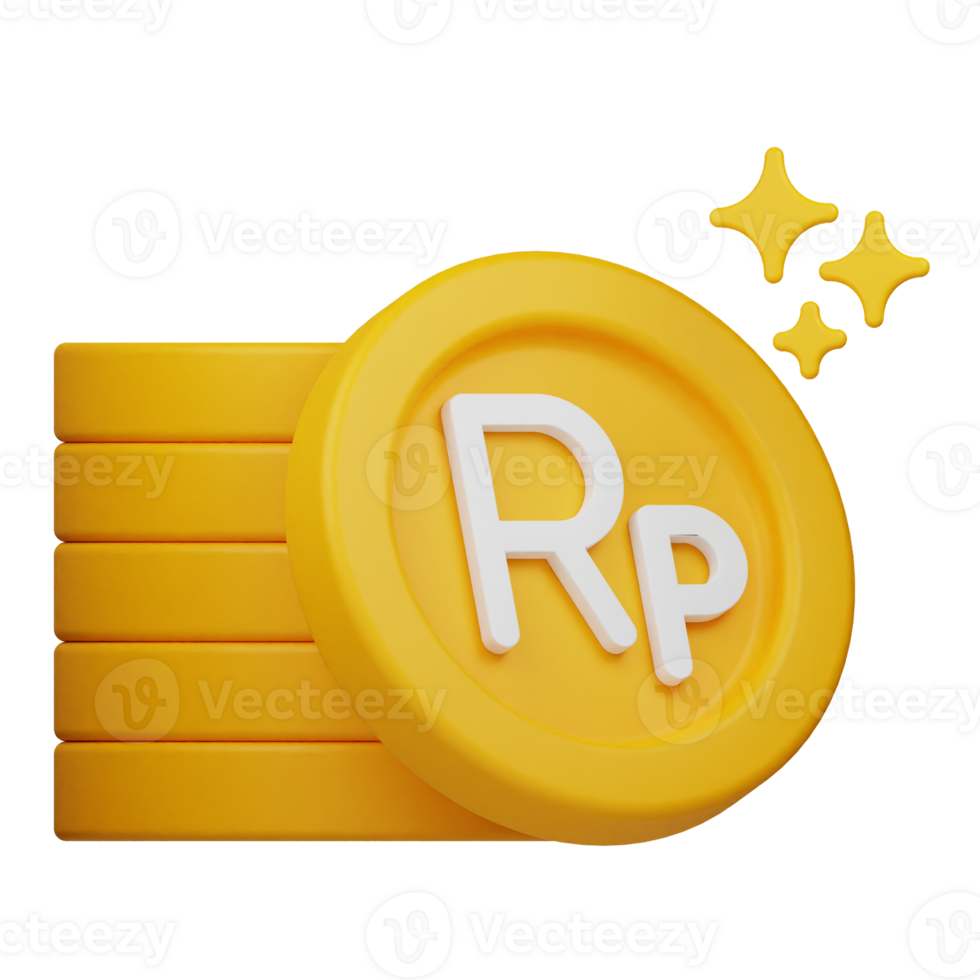 rupiah coins 3d icon png