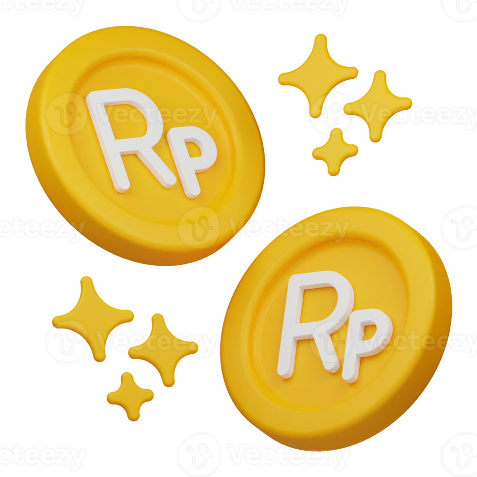 rupiah coins 3d icon png