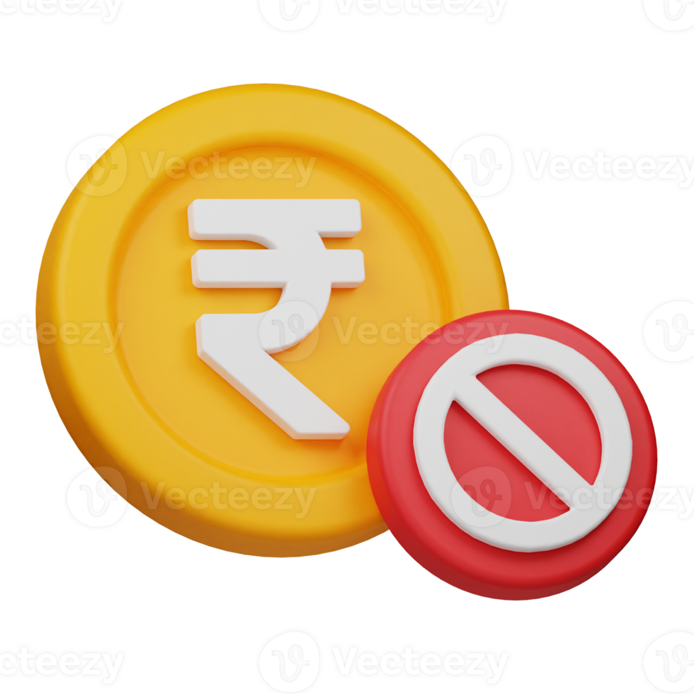 block rupee coin 3d icon png