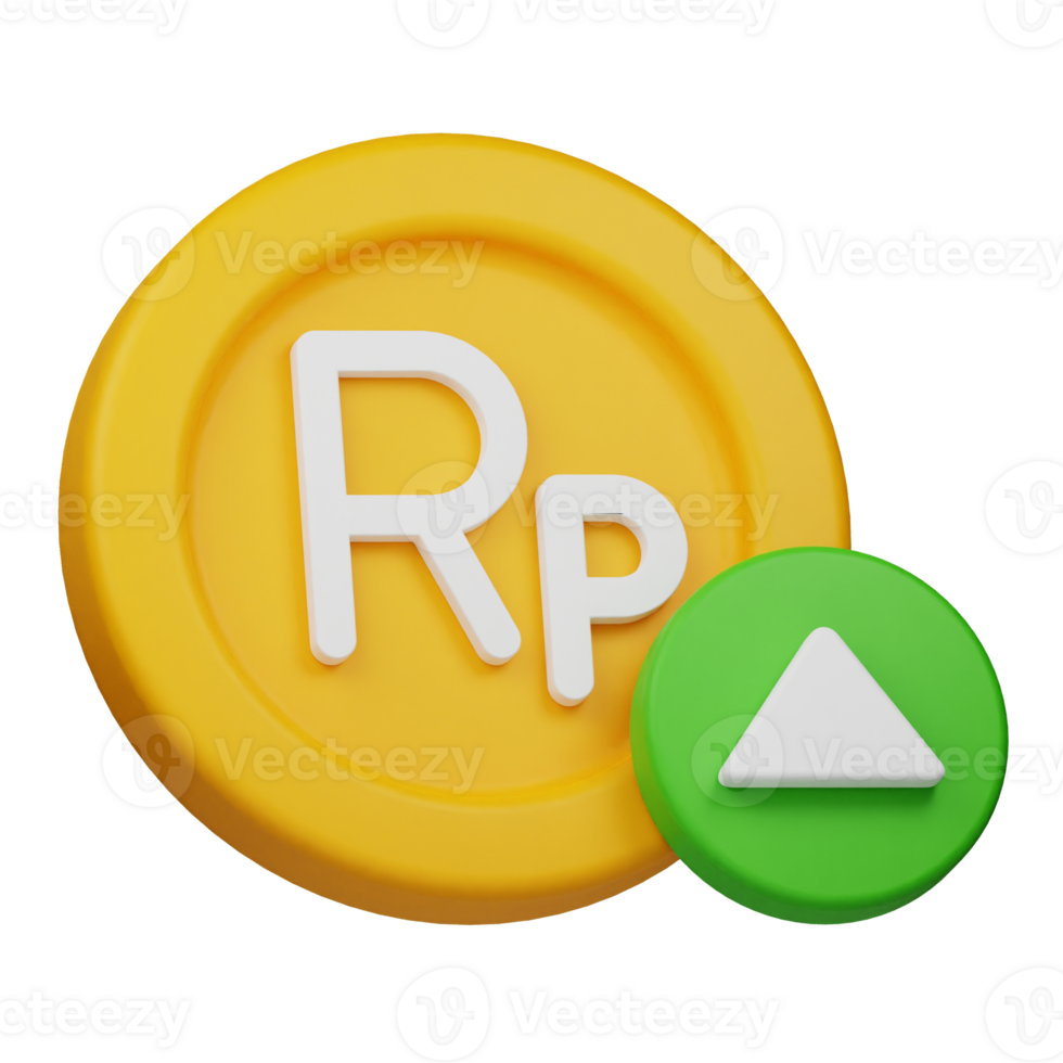 rupiah coin up 3d icon png