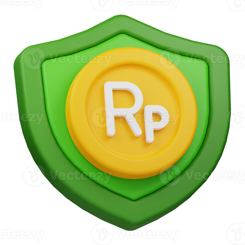 rupiah coin protection 3d icon png