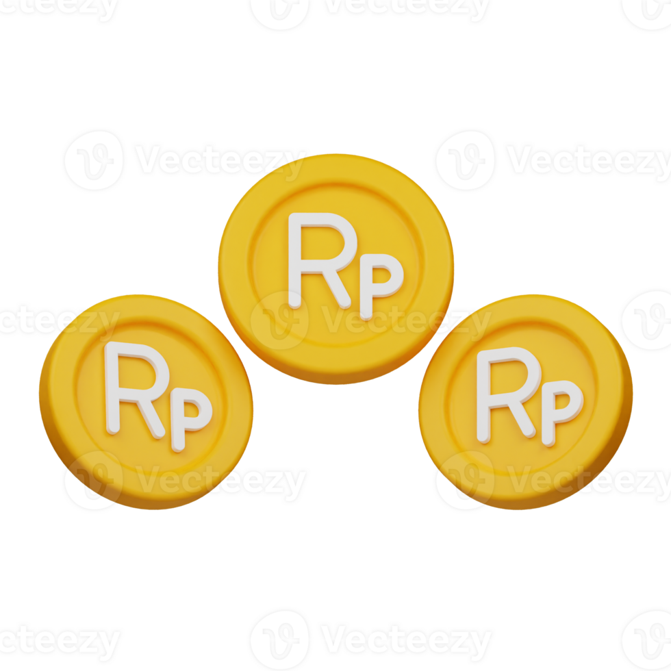 rupiah coins 3d icon png