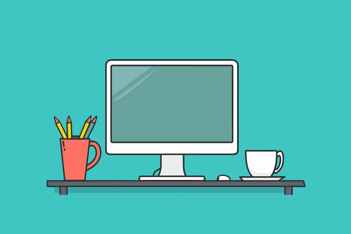 illustration of a computer vector