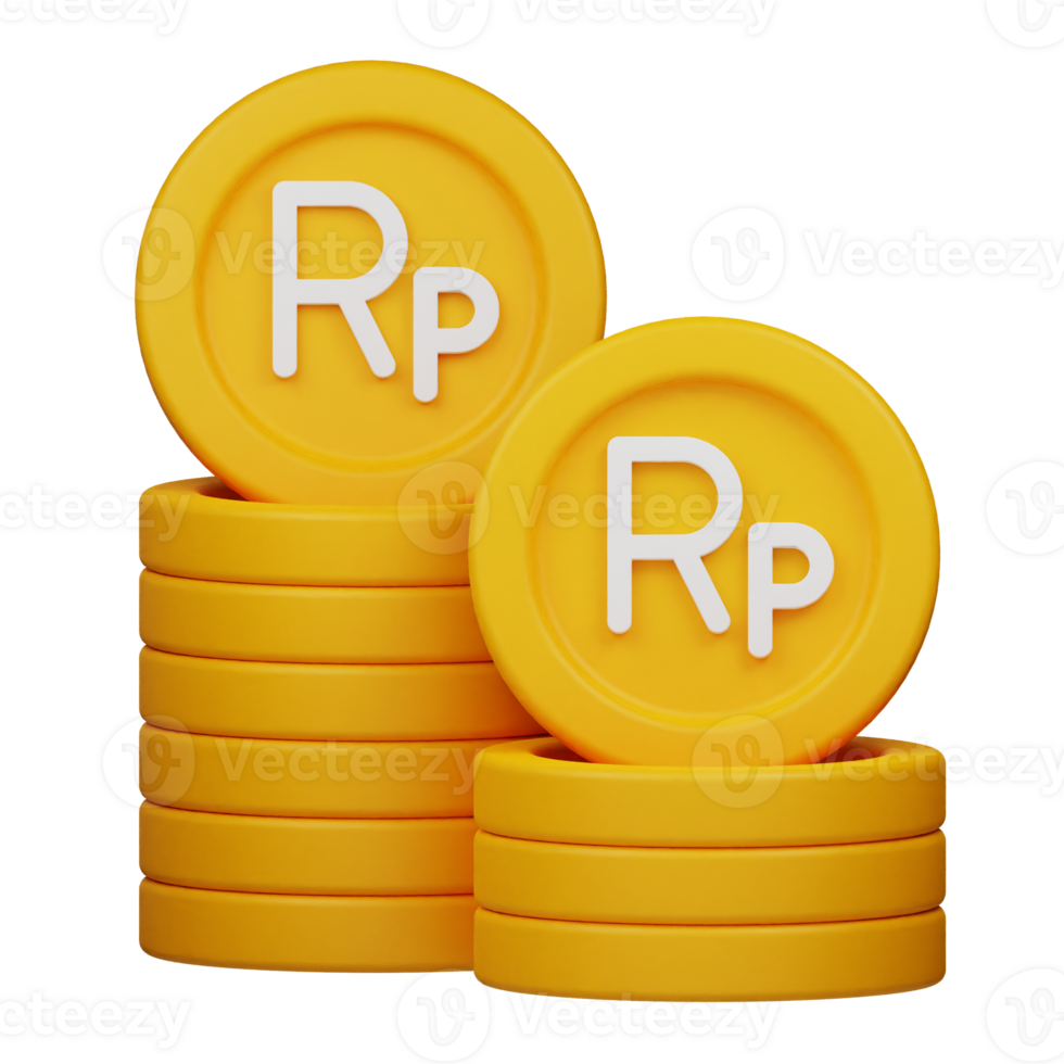 rupiah coins 3d icon png
