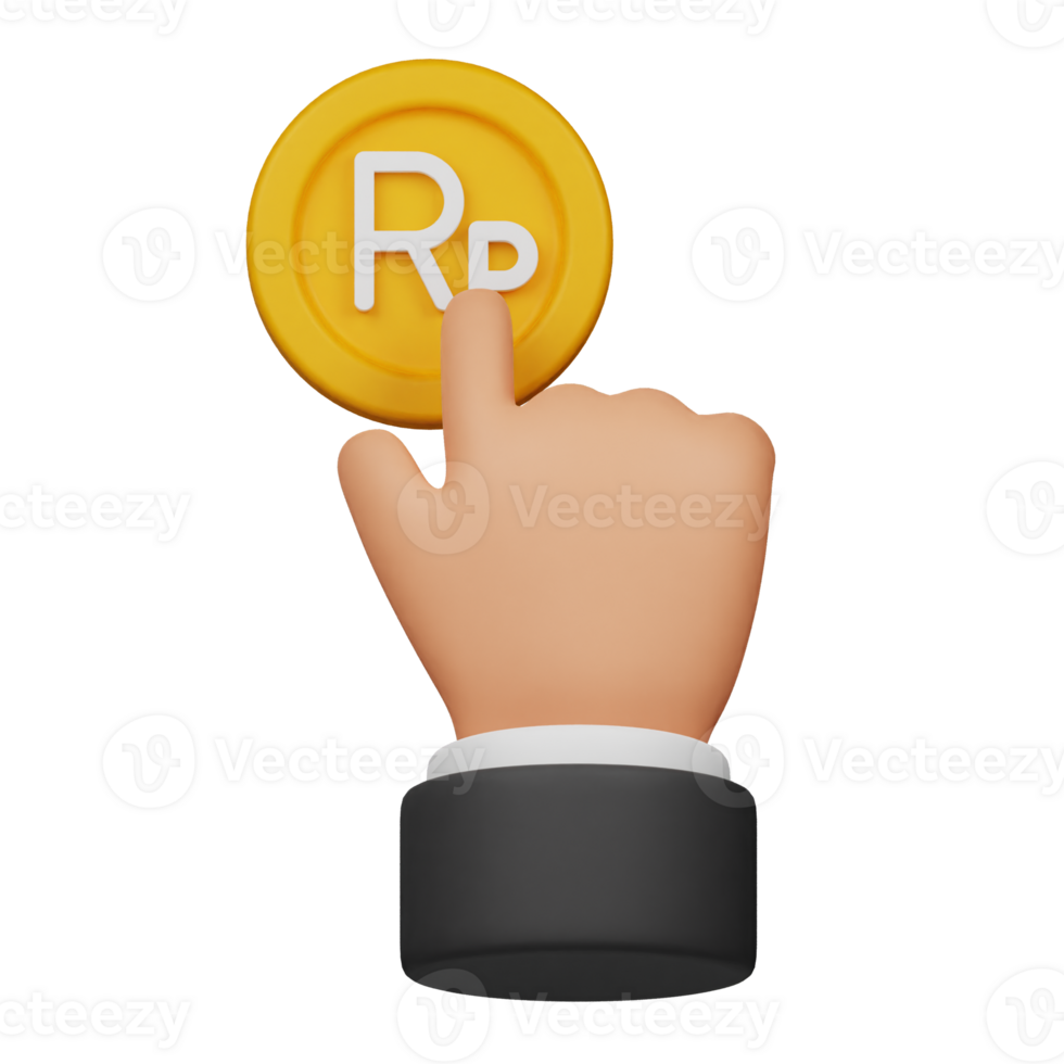 click rupiah coin 3d icon png