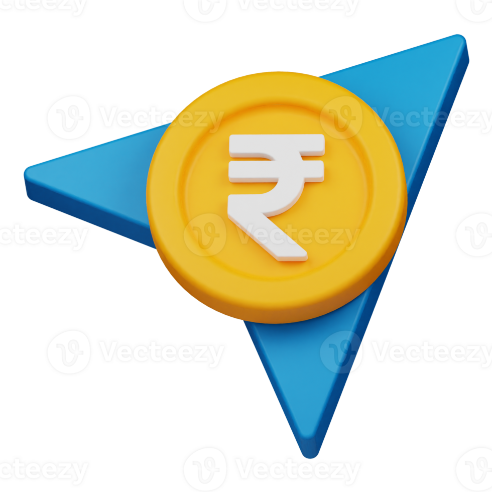 send rupee coin 3d icon png