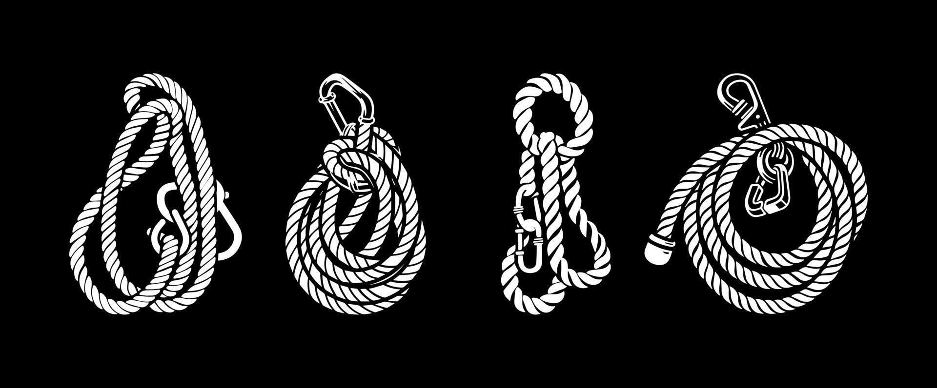 Climbing Rope black and white vector
