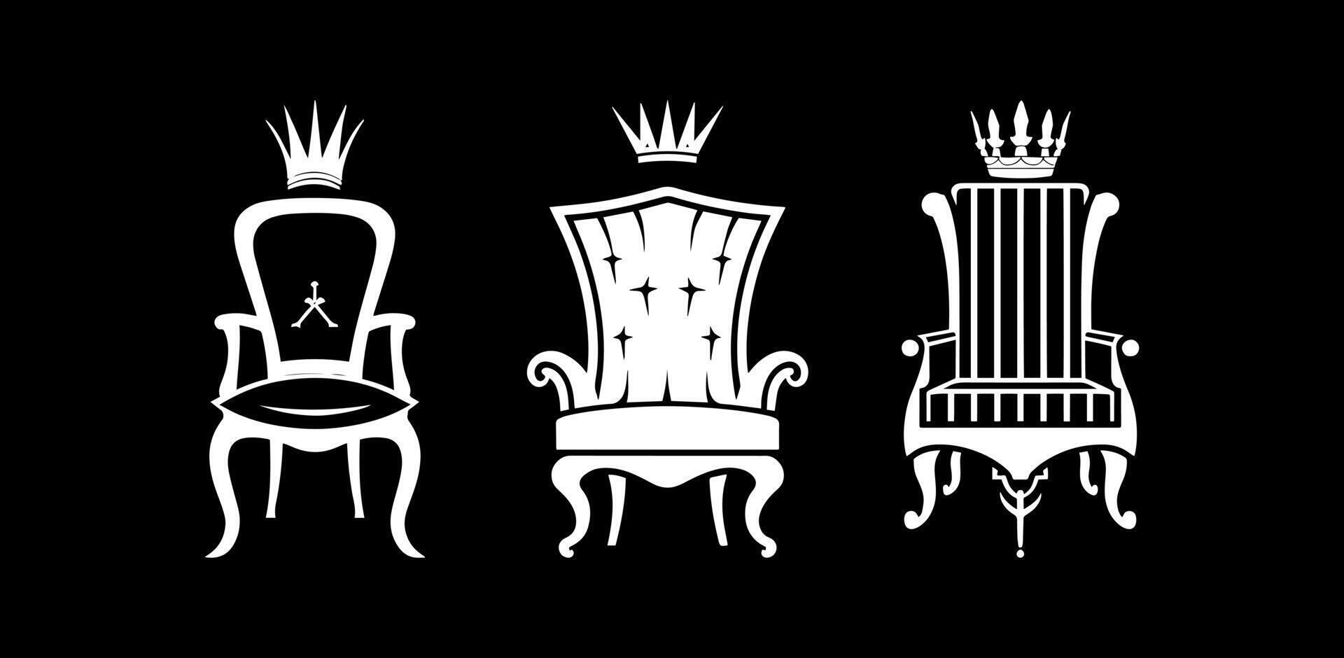 Simple logo of a throne vector