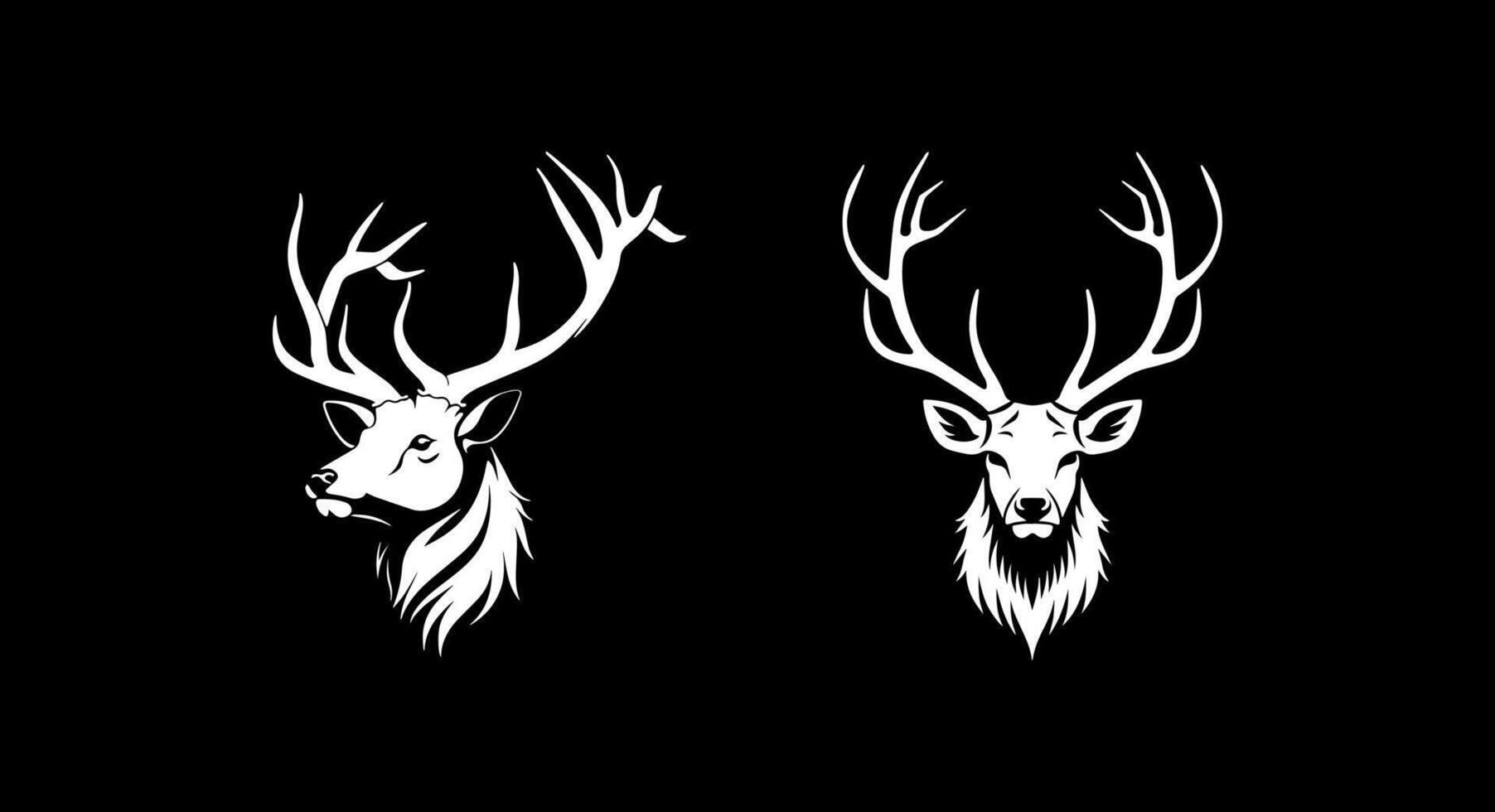 stag with elaborate antlers vector