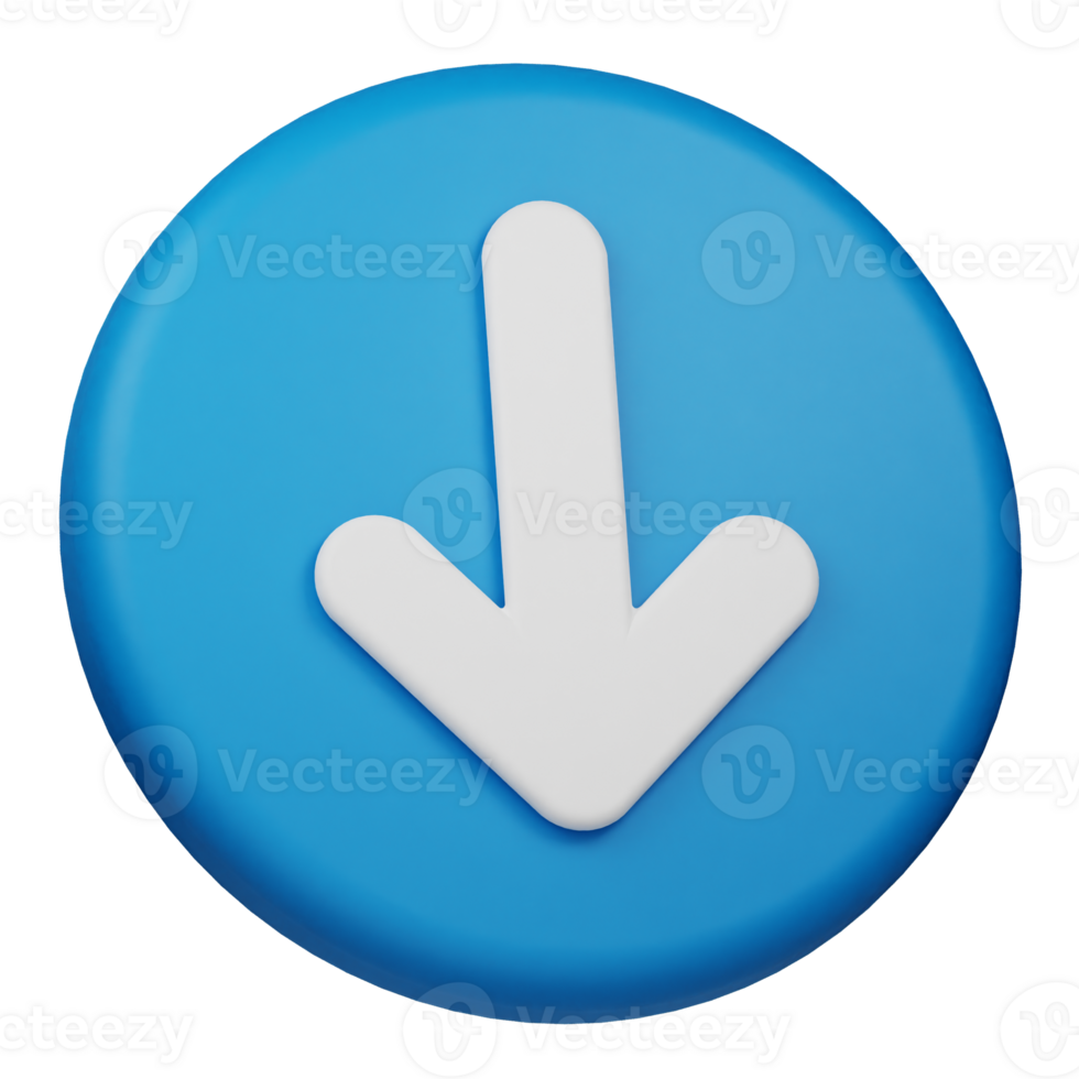 arrow down 3d icon png