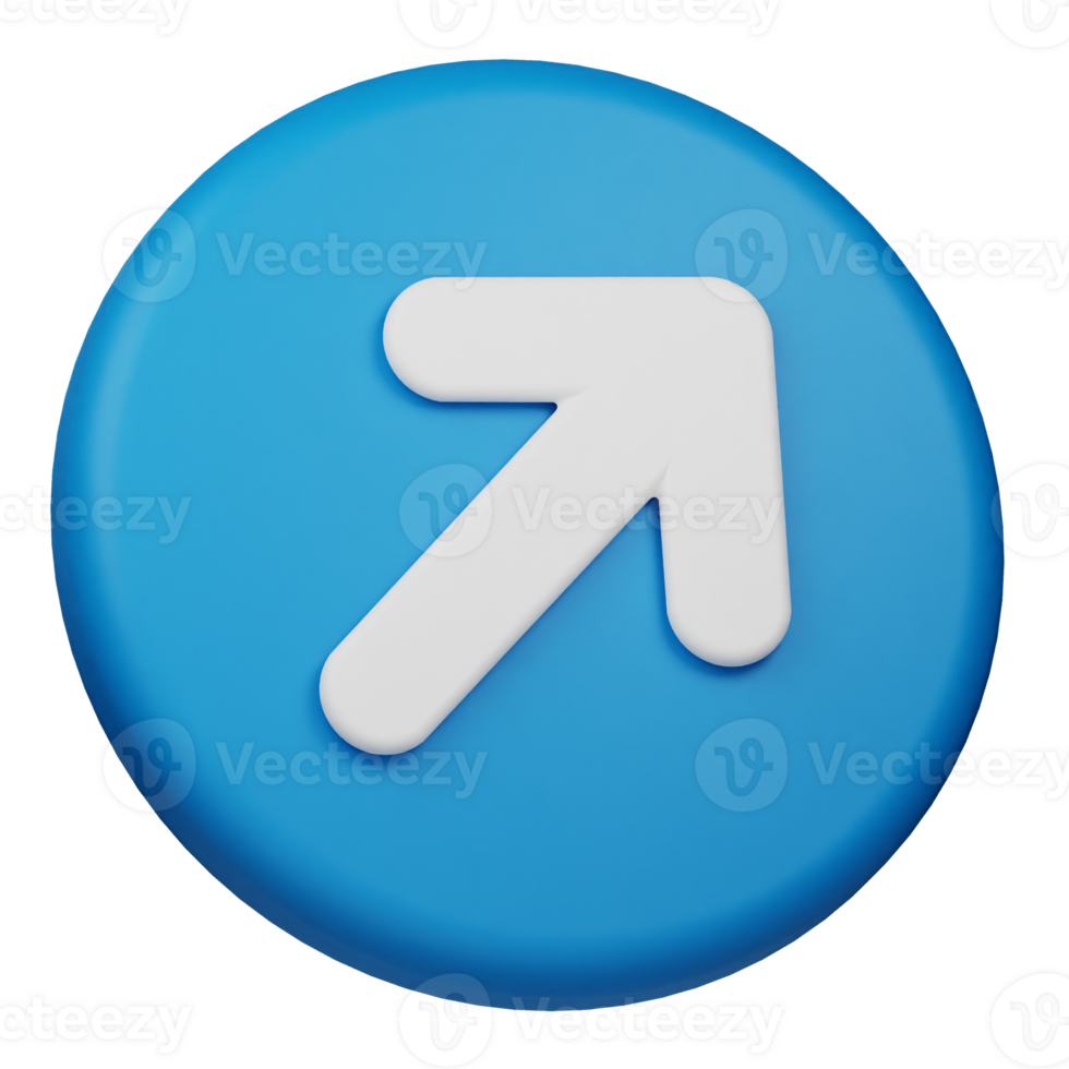 arrow up right 3d icon png