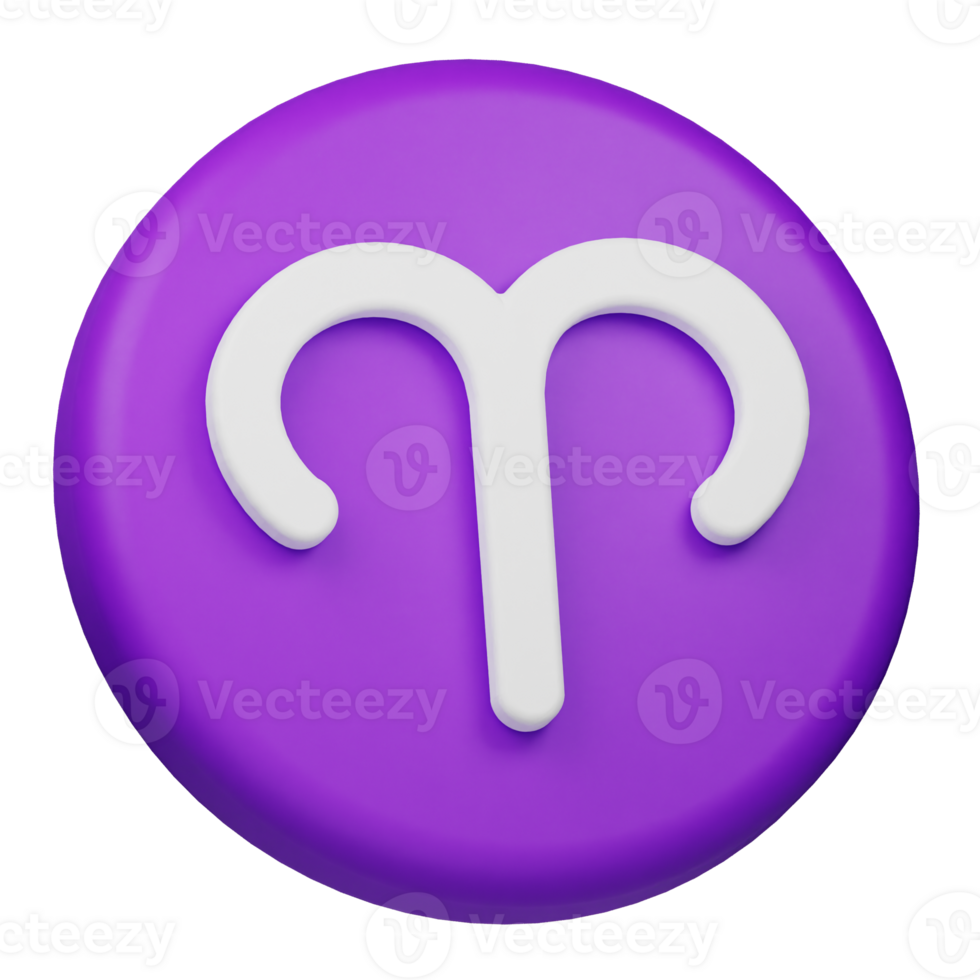 aries zodiac sign 3d icon png