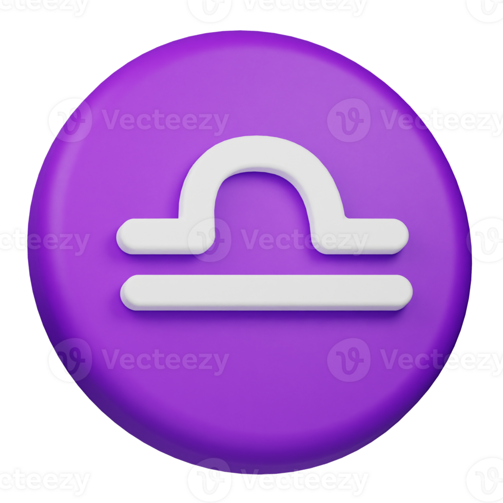 libra zodiac sign 3d icon png