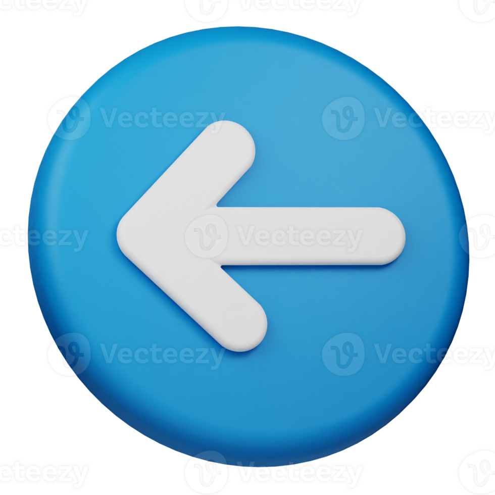 arrow left 3d icon png