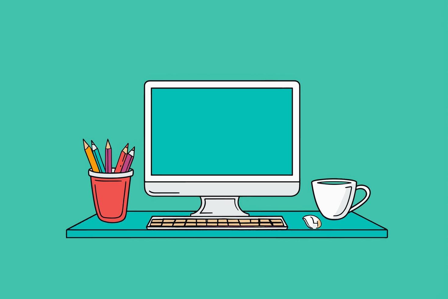 illustration of a computer vector