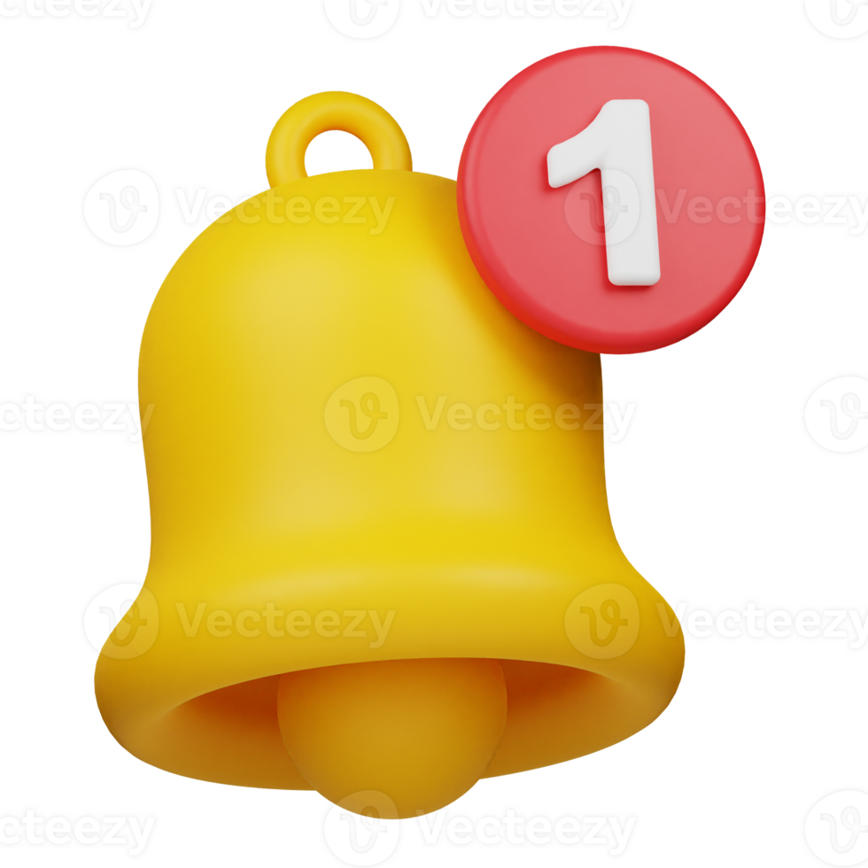 notification bell 3d icon png