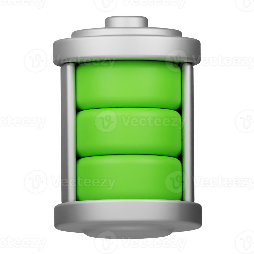 full battery 3d icon png