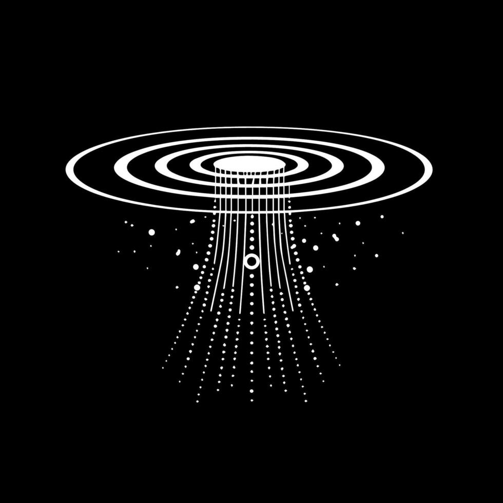 platform with swirling energy beams vector