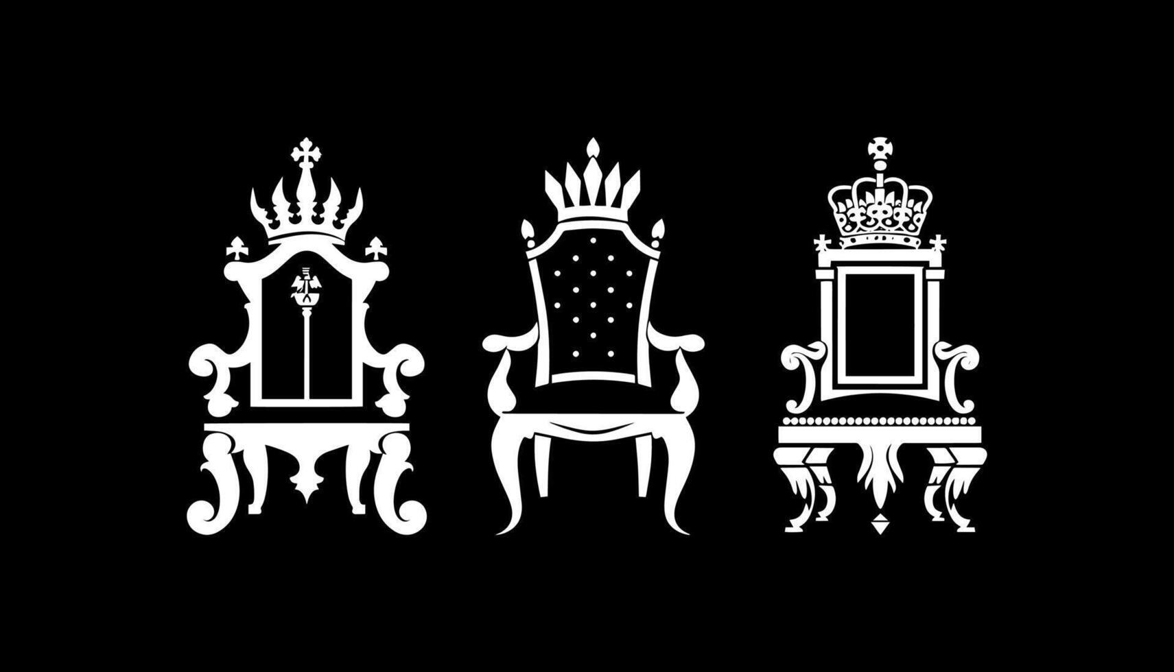logo of a king throne vector