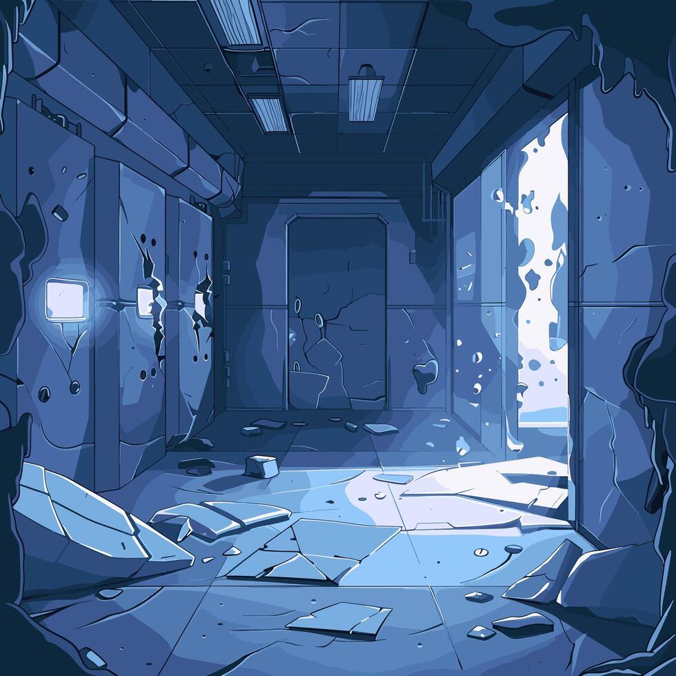 A room filled with cryogenic pods vector
