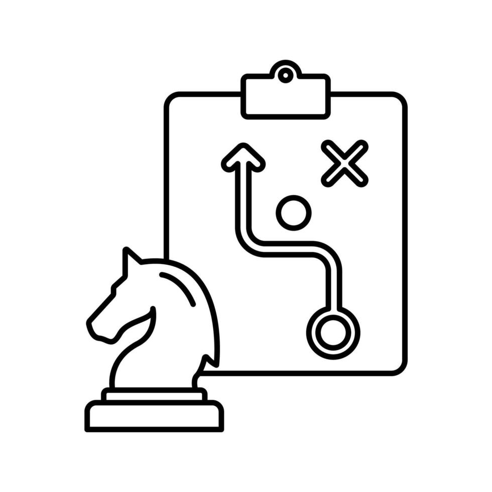 strategy concept line icon. Simple element illustration. strategy concept outline symbol design. vector
